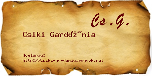 Csiki Gardénia névjegykártya
